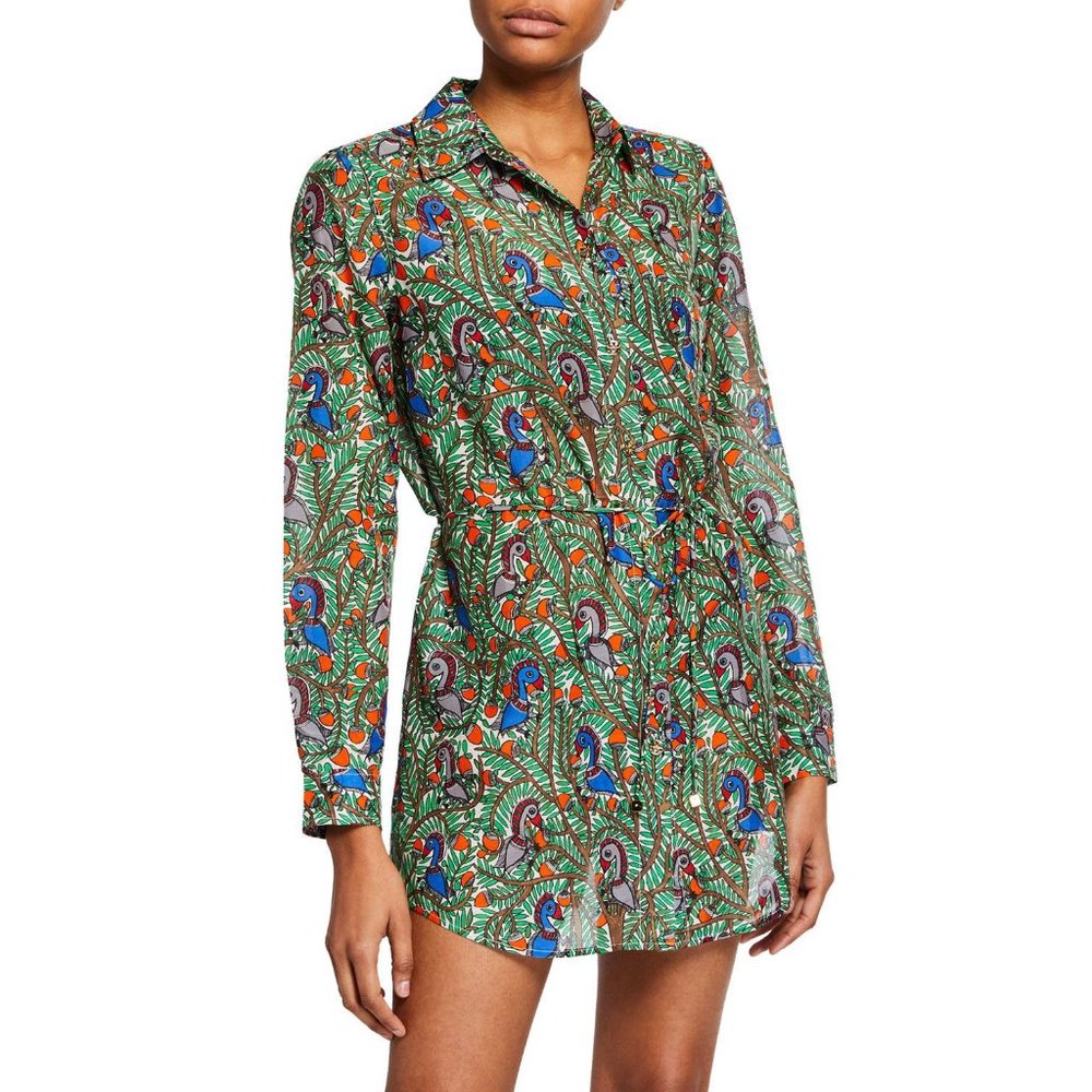Tory Burch Something Wild Allover Brigitte Beach Tunic Cover Up